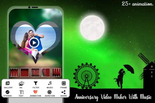 Anniversary Video Maker with Music android App screenshot 1