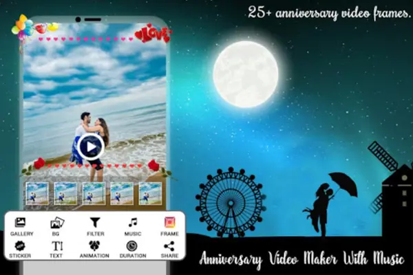 Anniversary Video Maker with Music android App screenshot 3